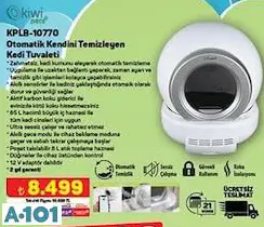 KİWİ PETS KPLB-10770 OTOMATİK KENDİNİ TEMİZLEYEN KEDİ TUVALETİ